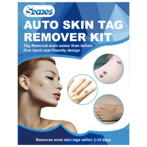 Skin Tag Remover Kit - 2 in 1 Auto Skin Tag Removal Pen Device Wart Removal 20 Large Bands