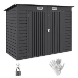 Outsunny 8 x 4FT Galvanised Metal Garden Shed