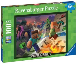 Ravensburger Monster Minecraft Jigsaw Puzzles for Kids Age 6 Years Up - 100 Pieces XXL - Toys for Childre