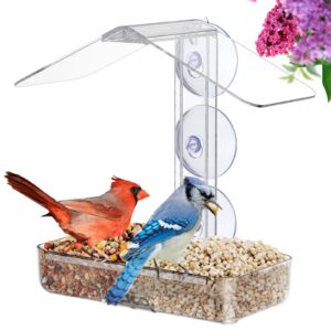 MrCrafts Nature Window Bird Feeder with Strong Suction Cups