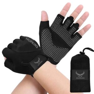 Mupkins Weight Lifting Workout Gym Gloves - Flexible Padded Training Gloves for Gymnastics and Gym - Crossfit Sports Essentials Fitness Grip Gloves for Men and Women.