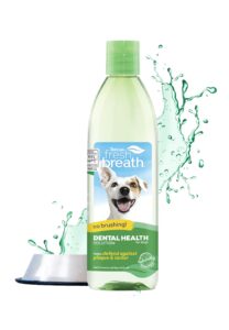 TropiClean Fresh Breath Dog Teeth Cleaning – Dental Care for Bad - Freshener Water Additive Mouthwash Helps Remove Plaque Off Dogs Teeth