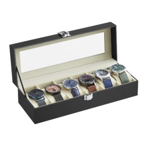 SONGMICS Watch Box with 6 Slots