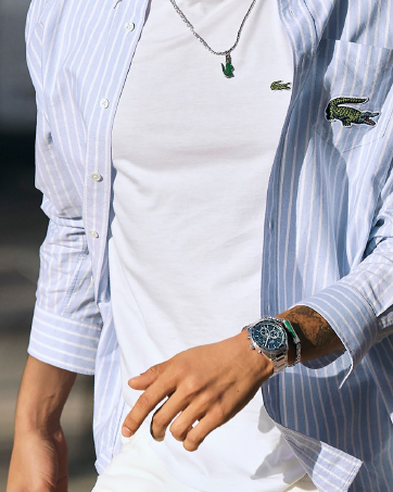 Lacoste Men's SPELT Collection Chain Bracelet STAINLESS STEEL - 2040337