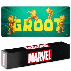 Marvel Avengers Desk Mat Large Mouse Mat 80 x 36 cm Desk Protector Mat PC Laptop Keyboard Groot Spiderman Gifts (Green Groot)