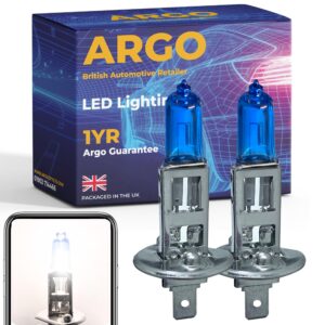 Argo H1 100w Xenon Super White 24v Bulbs/Headlight Front Fog Light Cornering Lamp 448 P14.5S IEC 60061 466 Commercial Lorry Truck HGV Halogen Hid Upgrade Bright 6000k Bulb
