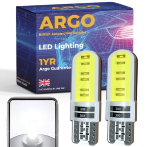 501 T10 Car Led Side Light Bulbs Canbus Error Free Silica Xenon White Bulb Bright Map Dome Interior Halogen Upgrade Footwell Bulb Front Rear Number Plate Boot Light 12