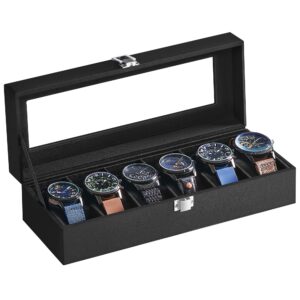 SONGMICS Watch Box with 6 Slots