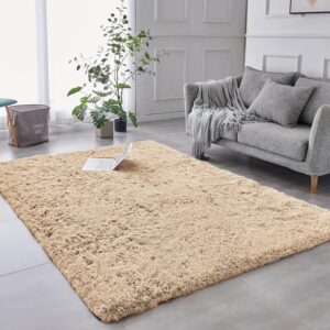 AMEHA Rug Living Room - Modern Beige Area Rugs for Bedroom