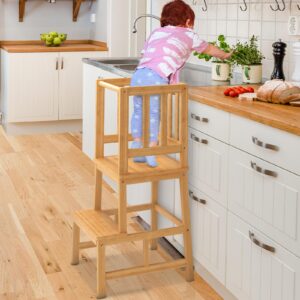 COSYLAND Kitchen Nursery Step Stool for Kids Toddlers Children