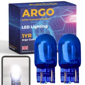 Argo 2 x 580 DRL Daytime Running Light Headlight Side Light Reverse T20 W21/5W 7443 Super Xenon White Upgrade Glass Car Van Wedge Bulbs 12