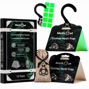 MothOut 10 Pheromone Clothes Moth Traps