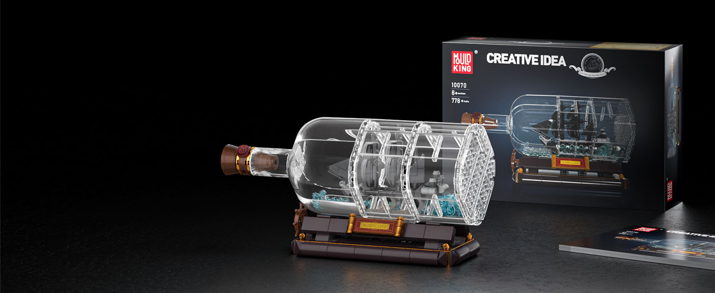 Ideas Pirate Ship in Bottle Kit Ship in Bottle Collector Display Model