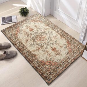 Hafaa Door Mat Indoor Outdoor 60 x 110 cm – Timeless Super Soft Non Slip Mat Machine Washable Doormat Water Absorbent Floor Mats Heavy Duty Entrance Rug