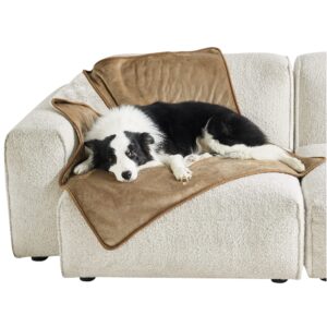 Lesure Waterproof Dog Blanket Washable - 120x100cm Fleece Blanket For Large Dogs and Pets