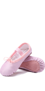  Girls Ballet Shoes, Indoor Gymnastic Ballerina Dance Flats Slippers for Kids, Toddlers Dancing Yoga