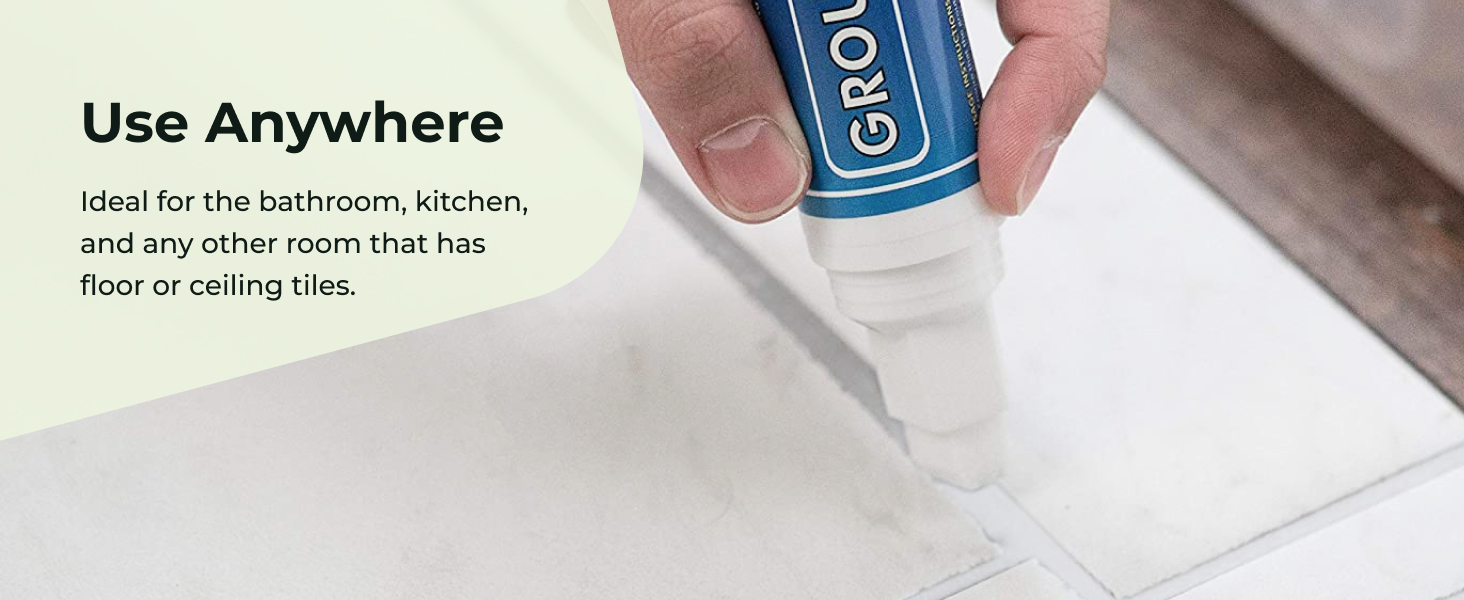 Grout Pen White Tile Paint Marker Waterproof Grout Paint Tile Grout Colorant Sealer Pen White Narrow