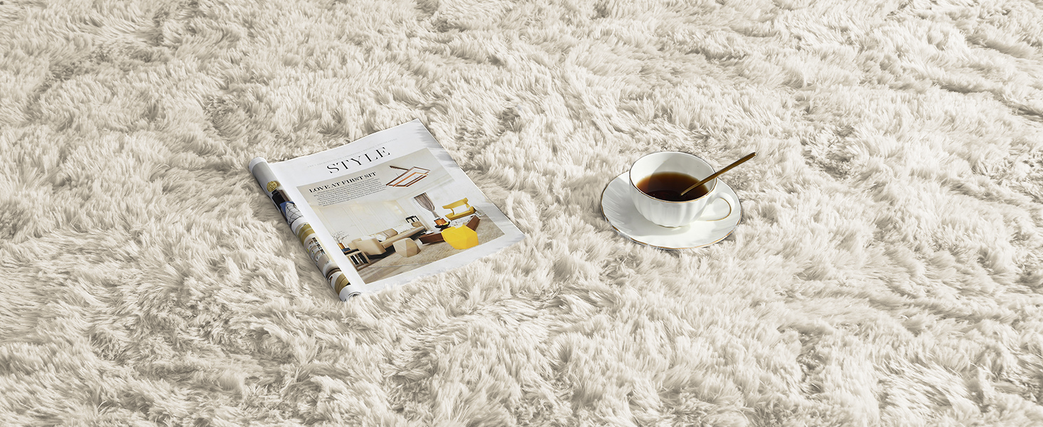 shaggy rug CREAM