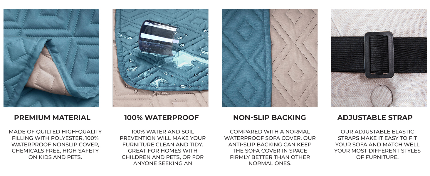 SOFA SLIP COVER TEAL