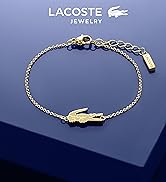 Lacoste Women's CROCODILE Collection Pendant Necklace available in silver, yellow gold or carnati...