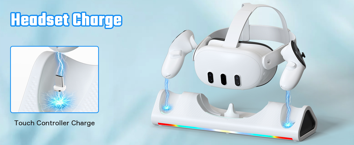 Charging Dock Station for Meta Quest 3 Quest 3 Charging Dock Quest 3 Charging Dock Station