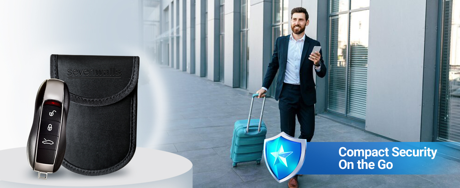 Robust anti-theft device, vehicle key protection, premium signal blocker, secure car fob case