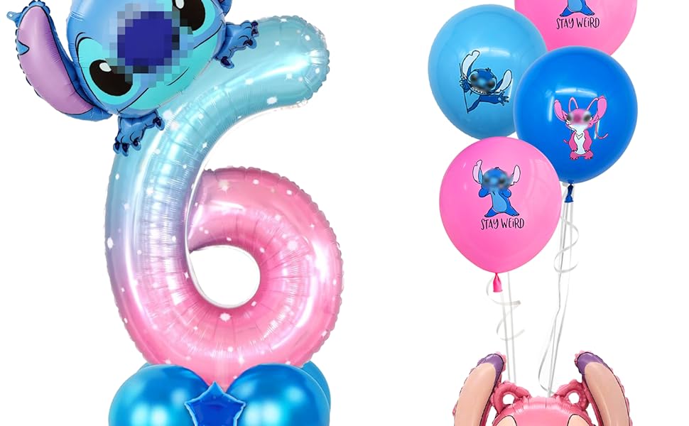 number 6 birthday balloon
