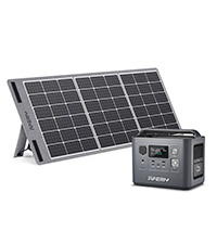 portable power station with solar panel 100w