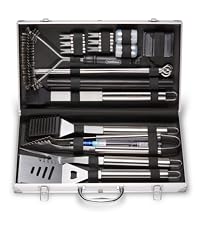 25 piece BBQ tool set with aluminium case