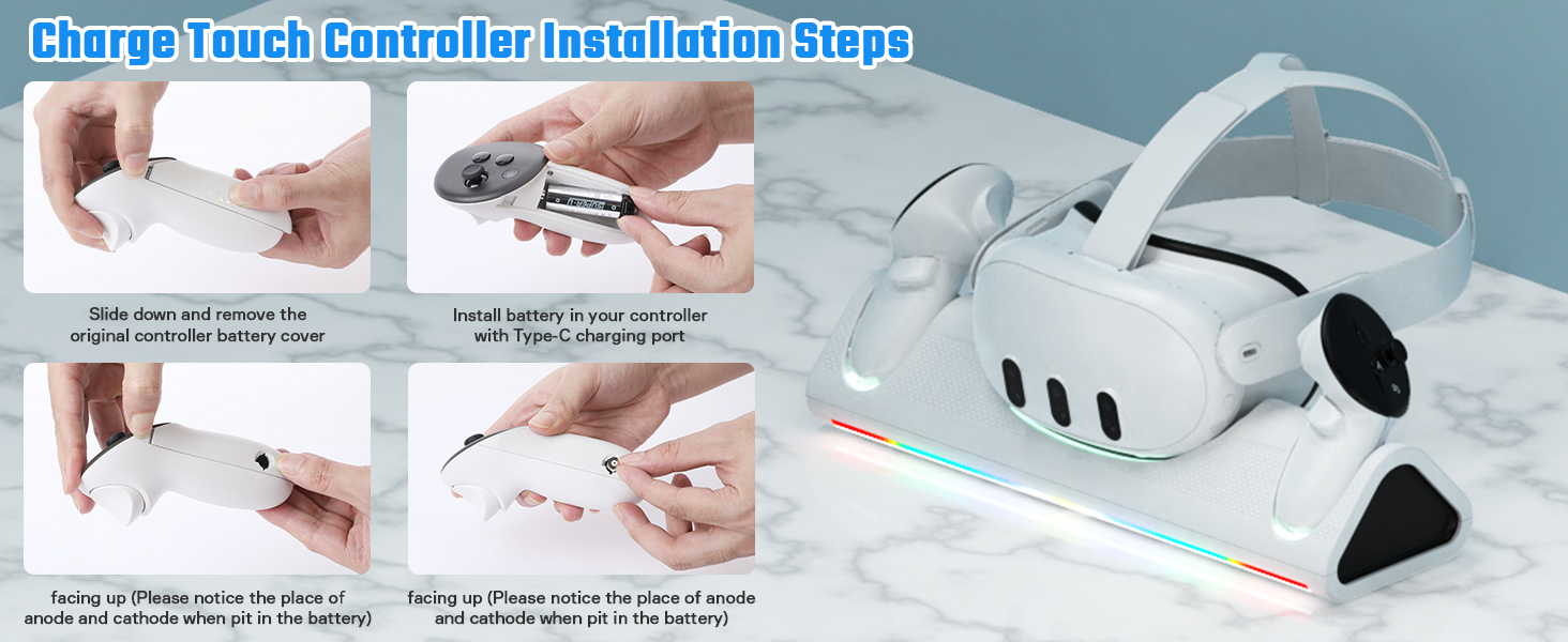 Charging Dock Station for Meta Quest 3 Quest 3 Charging Dock Quest 3 Charging Dock Station