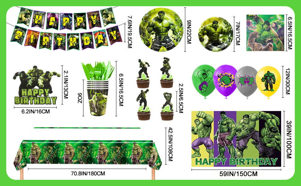 hulk birthday party supplies