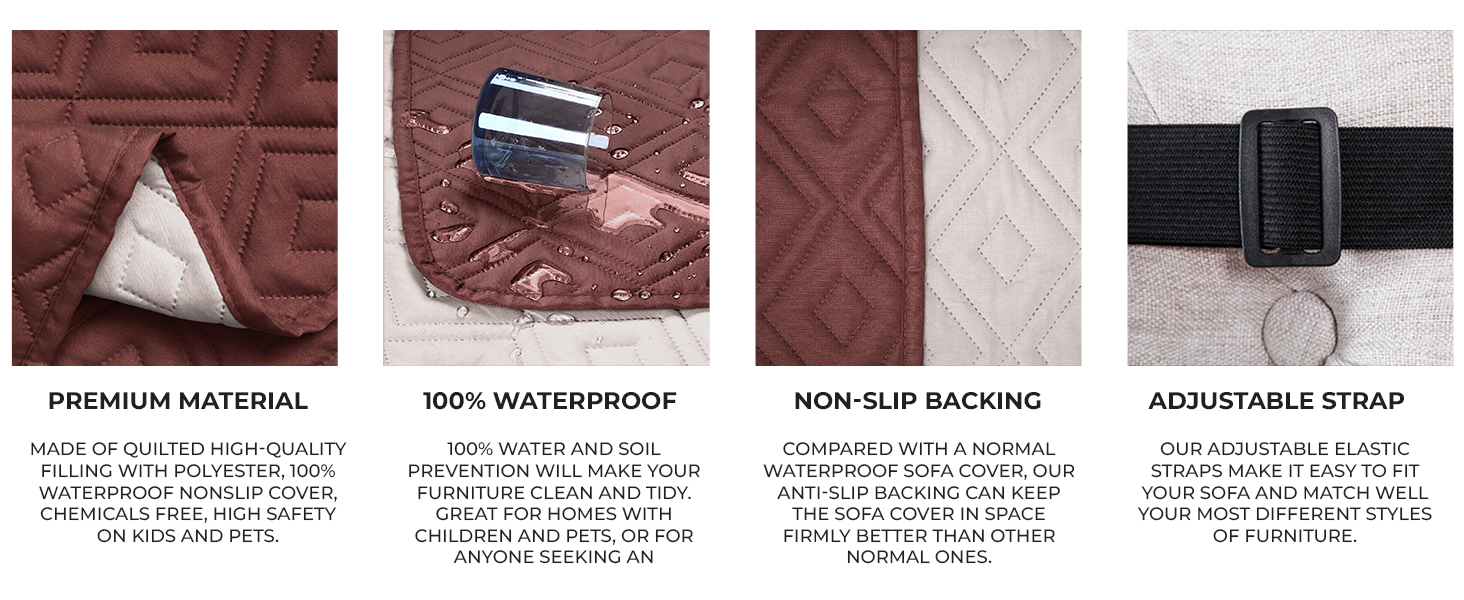 SOFA SLIP COVER BROWN