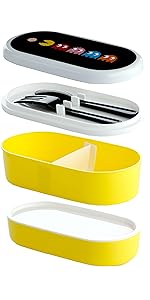 large spiderman plane and lunchboxes pac pacman man yellow black