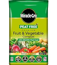 Miracle-Gro Peat Free Premum Fruit and Vegetable Compost with ORGANIC Plant Food