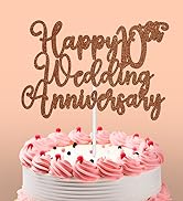 Trimming Shop Baby Pink Happy Birthday Glitter Cake Topper for Boys, Girls, Men, Women & Kids Bir...