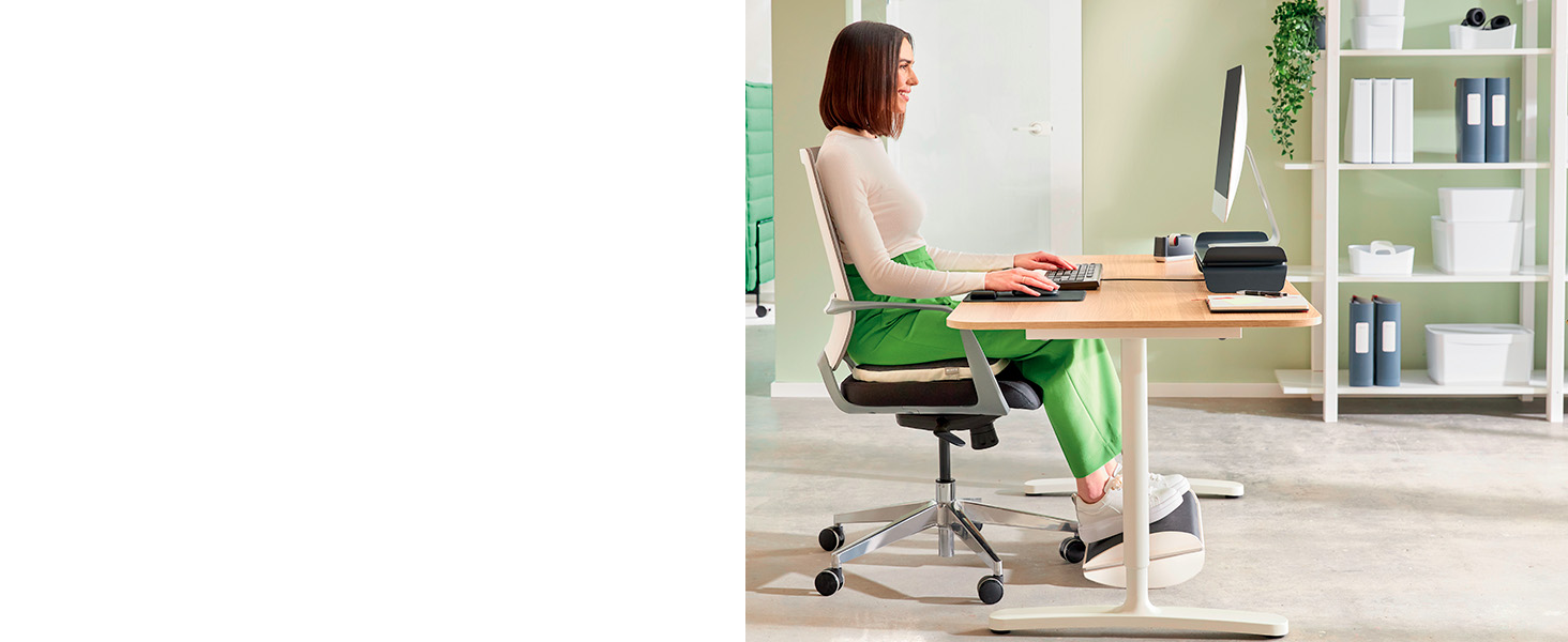 Footrest and monitor arm