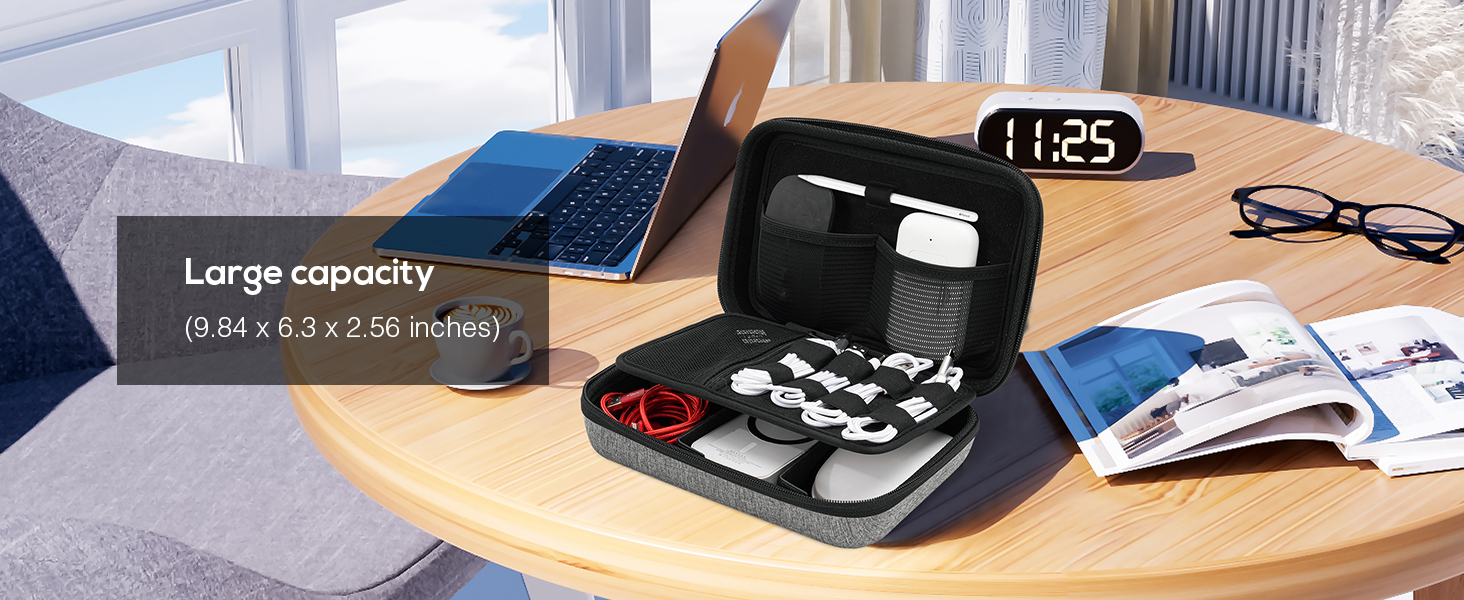 ProCase Hard Travel Electronic Organizer Case