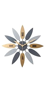 leaf wall clock