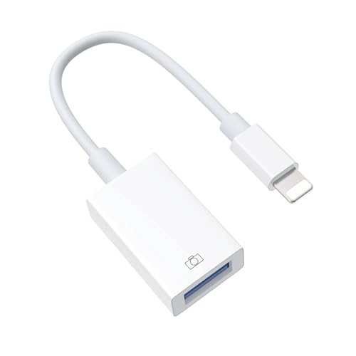 USB Adapter for iPhone USB to Lightning Adapter OTG Cable Lightning Male to USB3.0 Female Camera Adaptor