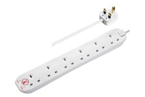 Masterplug SRG6210N-MP Six Socket Surge Protected Extension Lead
