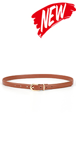 Women Leather Thin Belt