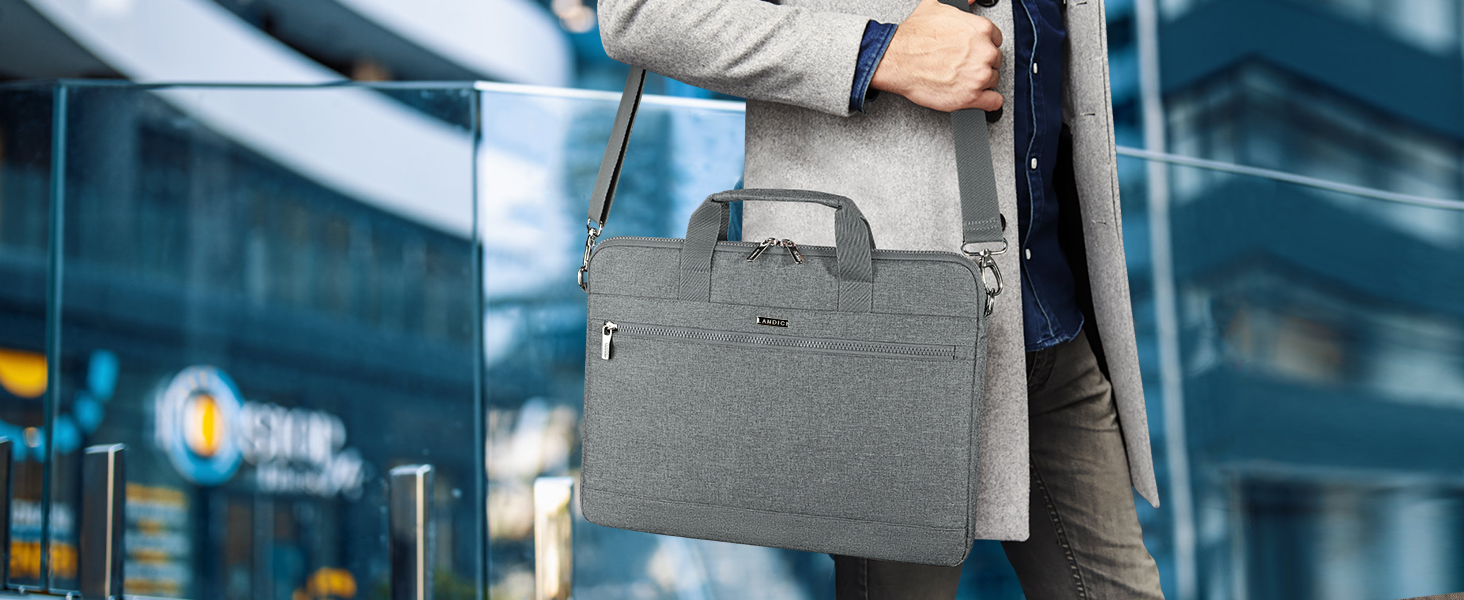 LANDICI 360°Protective Laptop Sleeve with Shoulder Strap