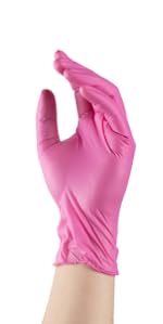 OKIAAS Pink Vinyl Gloves