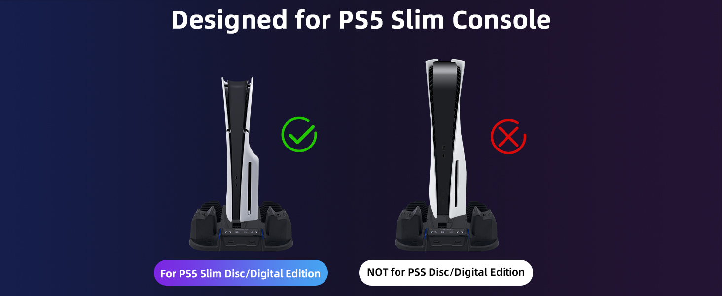 Cooling Charging Stand for NEW PS5 Slim