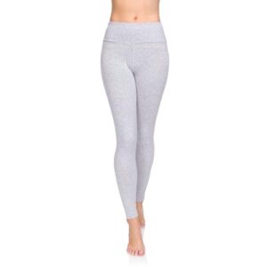 SOFTSAIL Leggings 95% Cotton Womens Leggings High Waist Leggings Full Length Ladies High Waisted Leggings Tummy Control Lady Legging Stretchy Pants Free Time Relax Walking