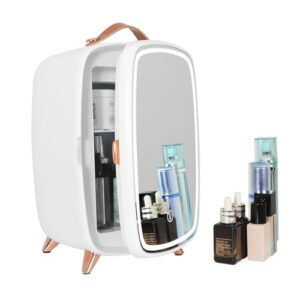 eklipt Mini Fridge with Dimmable LED Mirror (6 Liter/8 Can)