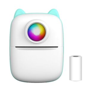 Generic Compact Printer Wireless- Mini Photo Printer| Temperature Sensitive Pocket Printer| Portable Printer With 1000mah Battery Wireless Mobile Photo Mini Color Printer Instant Color Photo Printe