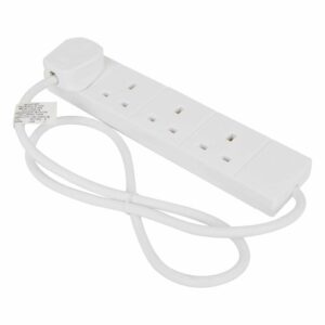 STATUS Multi Plug Extension | 4 Socket Extension Cable | 1m Extension Lead | 4WS1M2