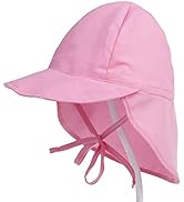 FedMois Infant Toddler Kids Summer Sun Hat with Neck Cover UPF 50+ Beach Swim Hat Sun Protection