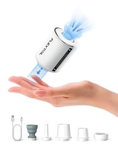 FLEXTAILGEAR Tiny Pump 2X Vacuum Bag Pump with 1300mAh Battery Mini Air Pump 0.2 lbs Type C Rechargeable to Inflate Deflate for Pool Floats Air Bed Air Mattress Vacuum storage bags